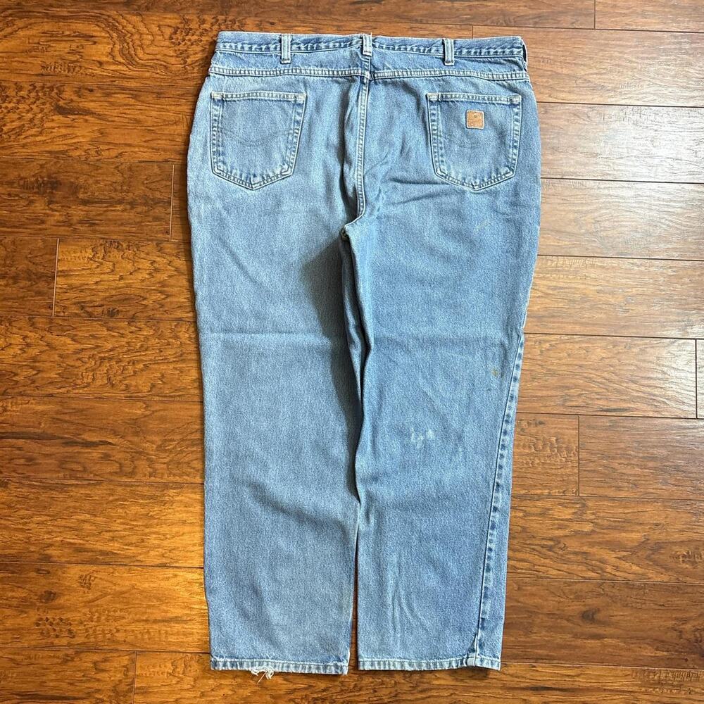 Carhartt 381-83 Relaxed Fit Straight Leg Light Wash Denim Jeans Size 44X30